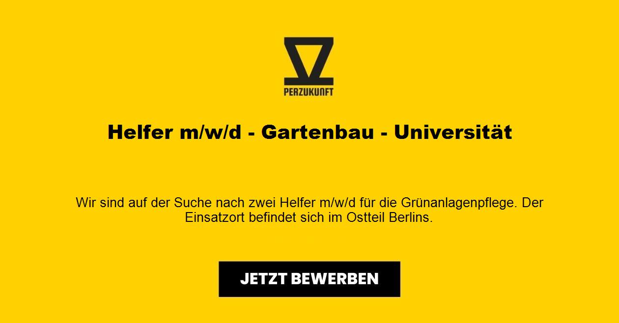 Helfer/in (m/w/d) - Gartenbau In Berlin - Universität