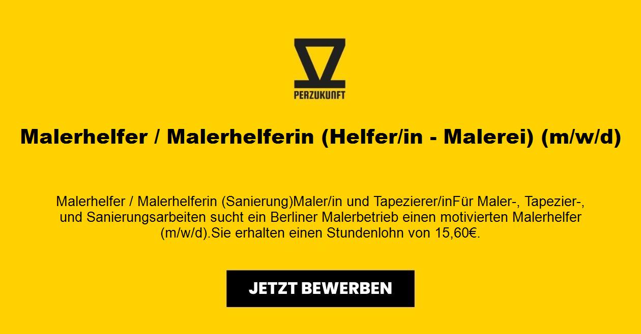 Malerhelfer - 15,60 EURO/ Std. - (m/w/d)