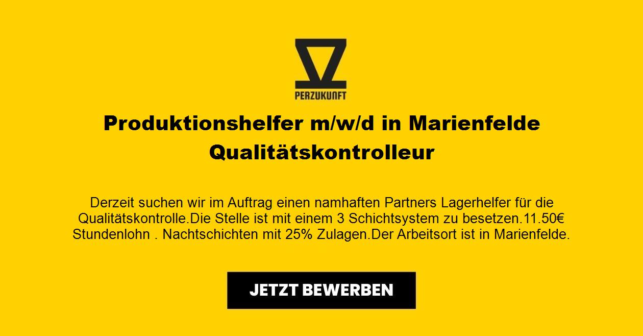 Produktionshelfer/in (m/w/d) Marienfelde Qualitätskontrolle