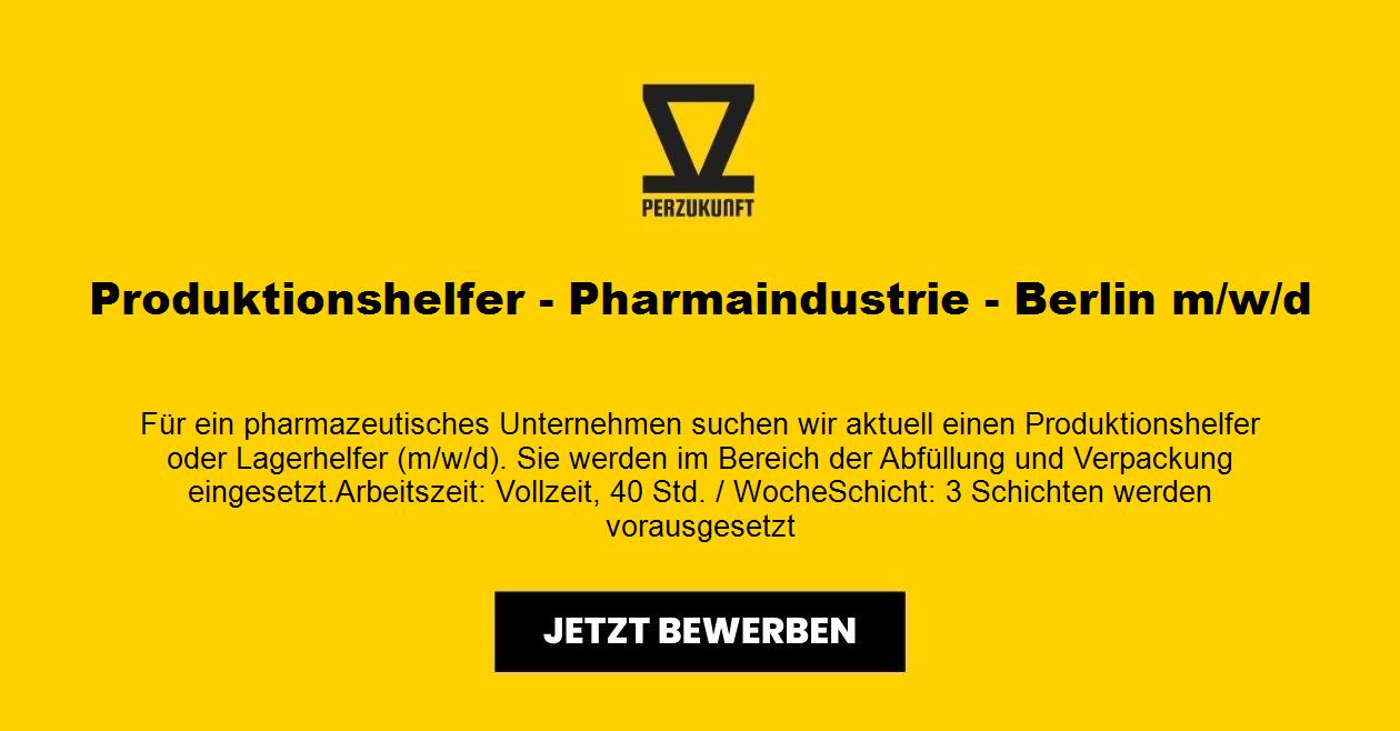 Produktionshelfer/in - Pharmaindustrie - Berlin (m/w/d)