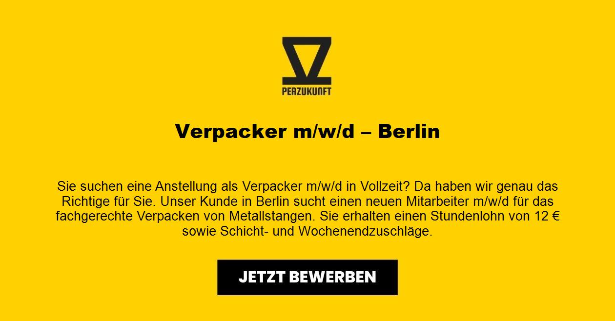 Verpacker/in (m/w/d) – Berlin ab 21,73 EUR + Schichtzulagen