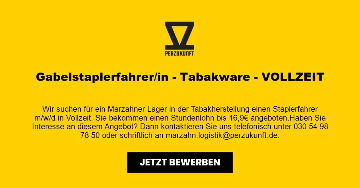 Gabelstaplerfahrer m/w/d Tabakware - Vollzeit