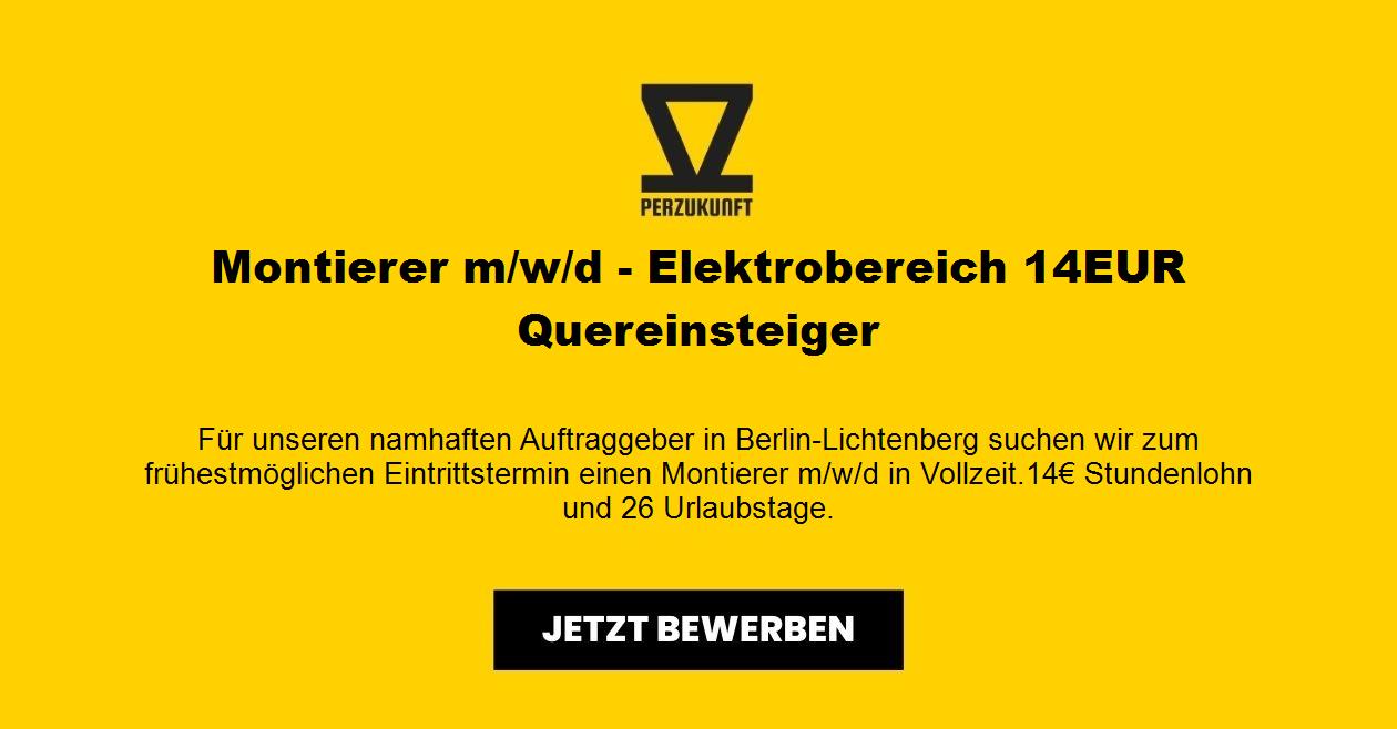 Montierer/in (m/w/d) - Elektro 30,25 EUR Quereinsteiger