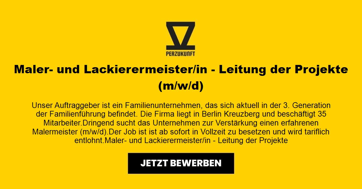 Maler- und Lackierermeister/in (m/w/d) - Projektleitung