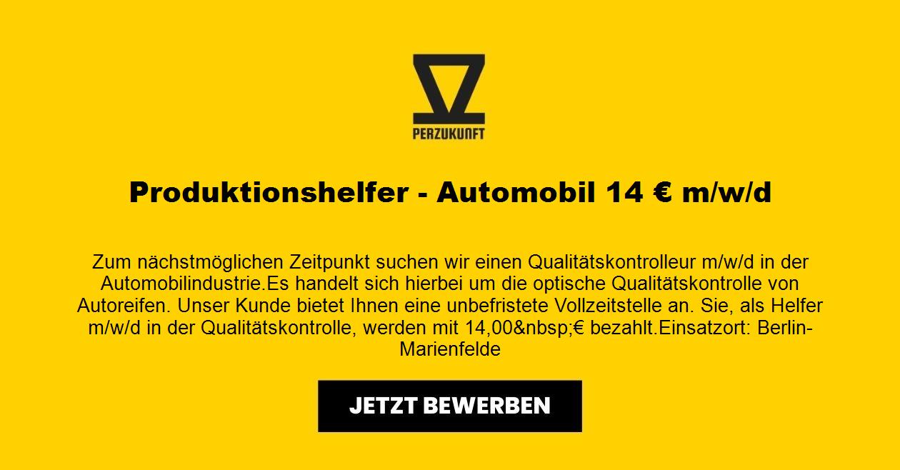 Produktionshelfer - Automobil - 30,25 € / h m/w/d
