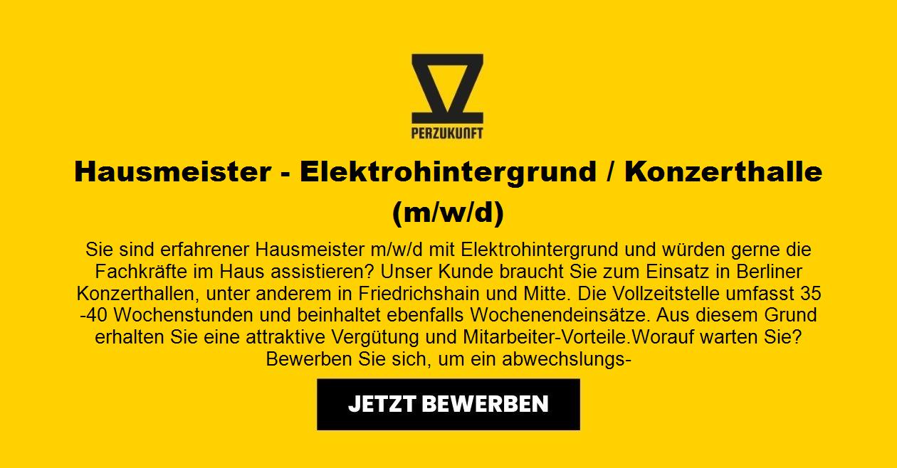 Hausmeister - Elektrohintergrund / Konzerthalle (m/w/d)