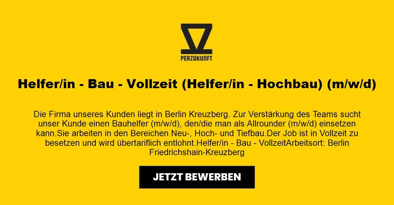 Helfer/in - Bau - Vollzeit (Helfer/in - Hochbau) (m/w/d)