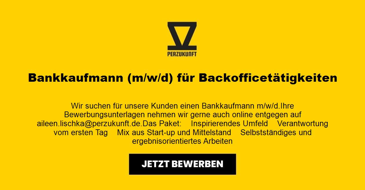 Bankkaufmann m/w/d - Backofficetätigkeiten