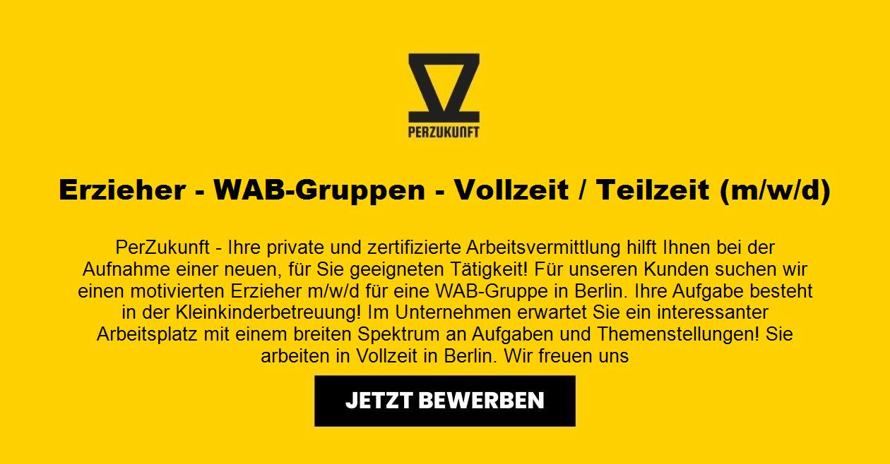 Erzieher - WAB-Gruppen - Vollzeit / Teilzeit (m/w/d)