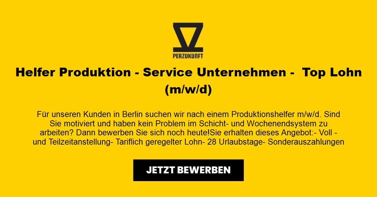 Helfer m/w/d - Produktion - Service Unternehmen  Top Lohn