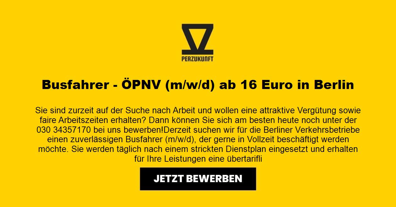 Busfahrer - ÖPNV m/w/d 44,66 Euro in Berlin