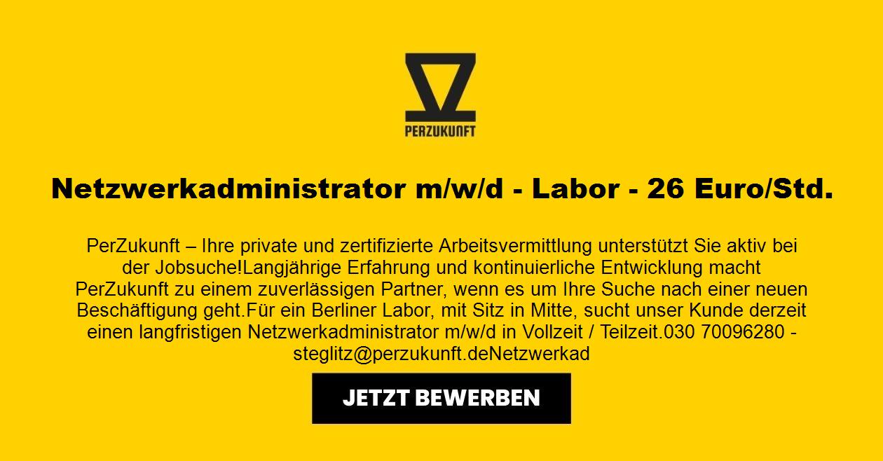 Netzwerkadministrator m/w/d - Labor - 56,17 Euro/Std.