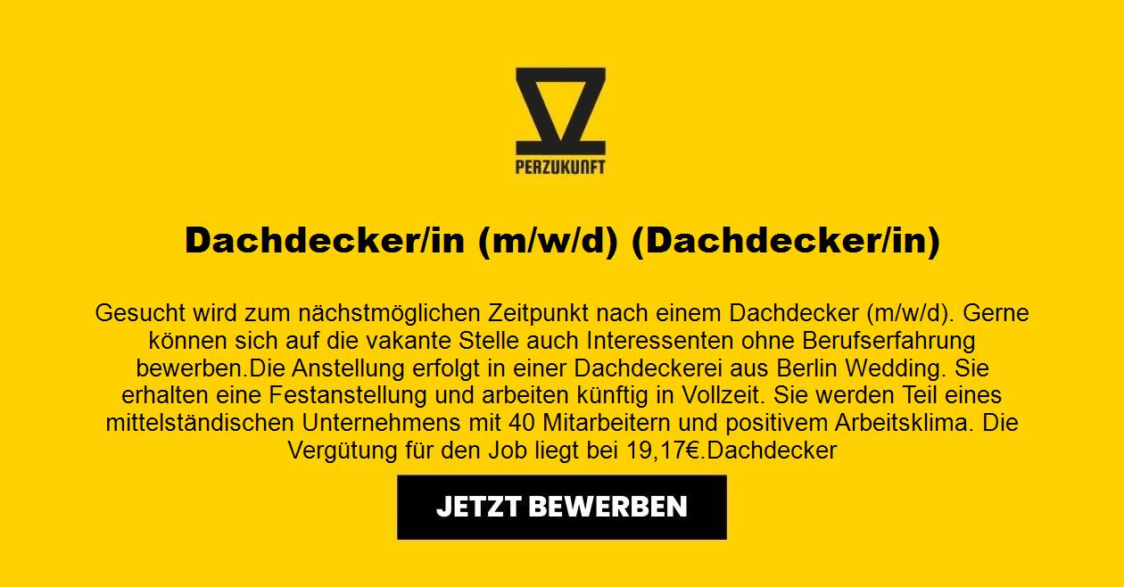 Dachdecker/in (m/w/d) in Vollzeit