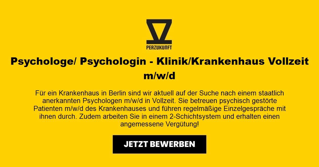 Psychologe/ Psychologin - Klinik/Krankenhaus Vollzeit m/w/d