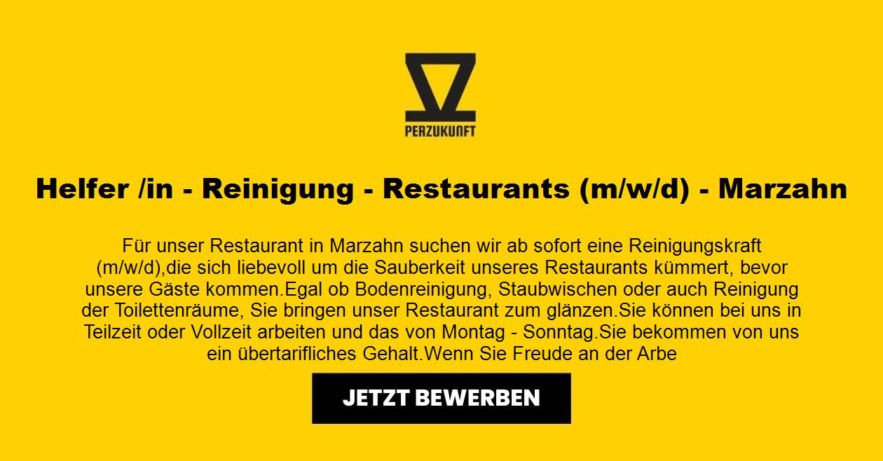 Helfer /in - Reinigung - Restaurants (m/w/d) - Marzahn
