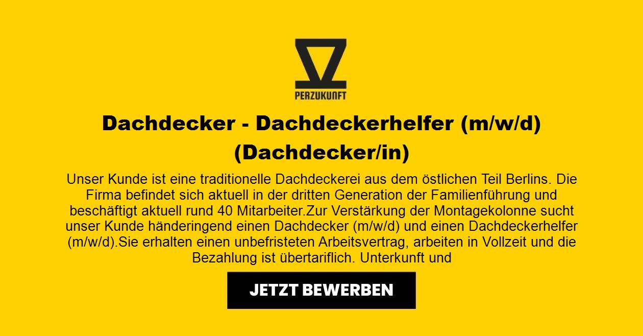 Dachdecker/in - Dachdeckerhelfer/in (m/w/d)