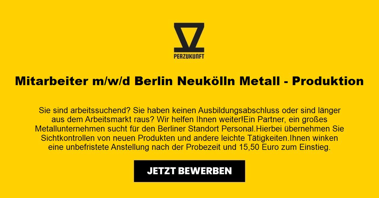 Mitarbeiter (m/w/d) - Berlin Neukölln - Metall - Produktion