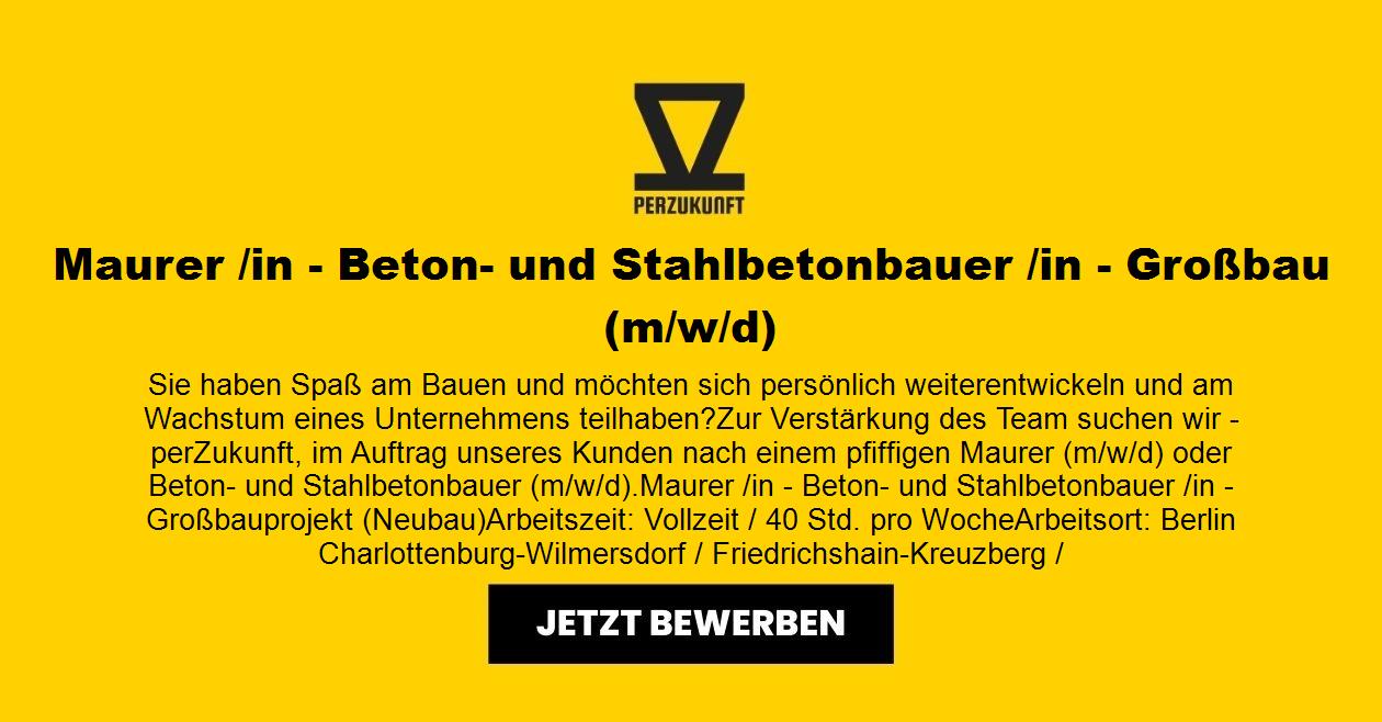 Maurer /in - Beton- und Stahlbetonbauer /in - (m/w/d)