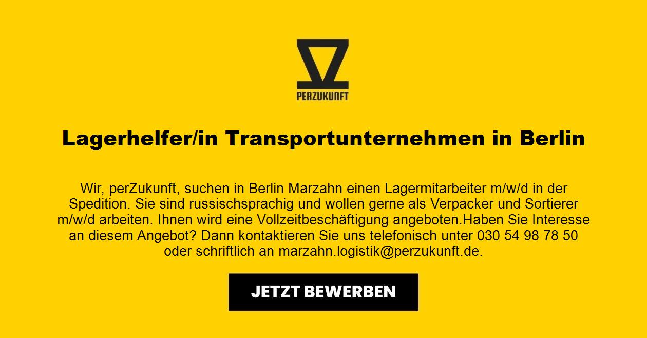 Lagerhelfer (m/w/d) -Transportunternehmen -Berlin