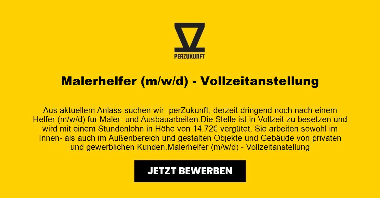Malerhelfer/in (m/w/d) - Vollzeitanstellung - 31,80 EURO