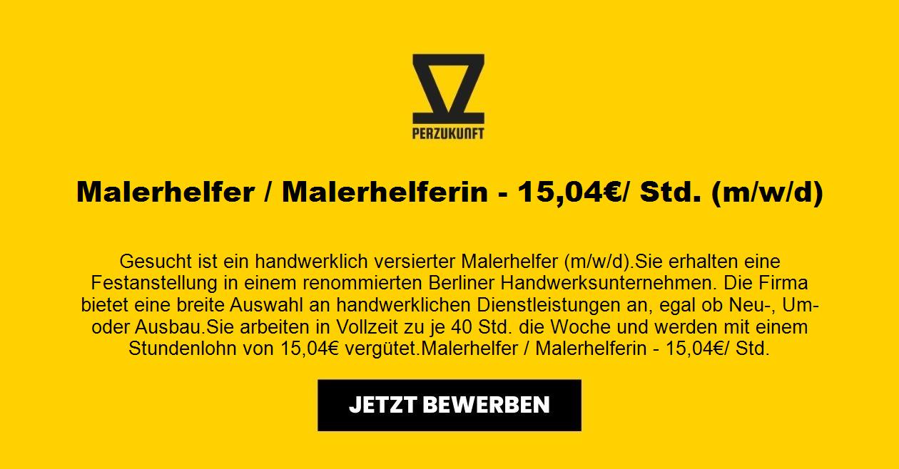 Malerhelfer - 23,50€/ Std. (m/w/d)  in Vollzeit