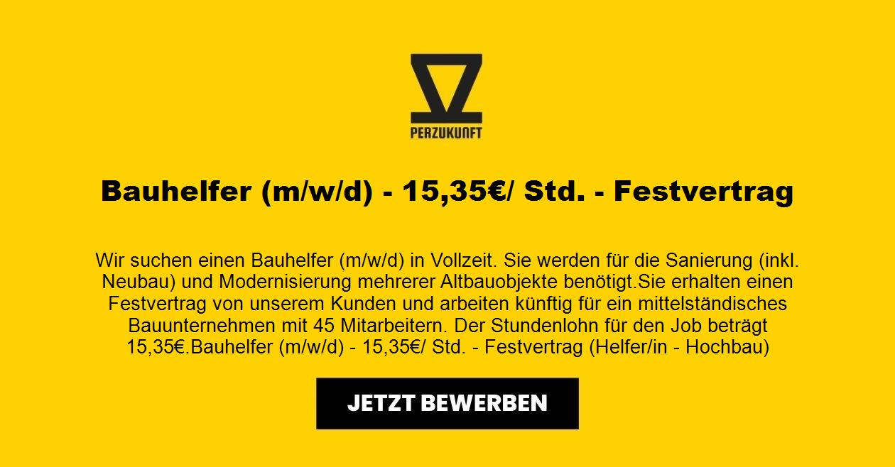 Bauhelfer (m/w/d) - 25,65€/ Std. - Festvertrag