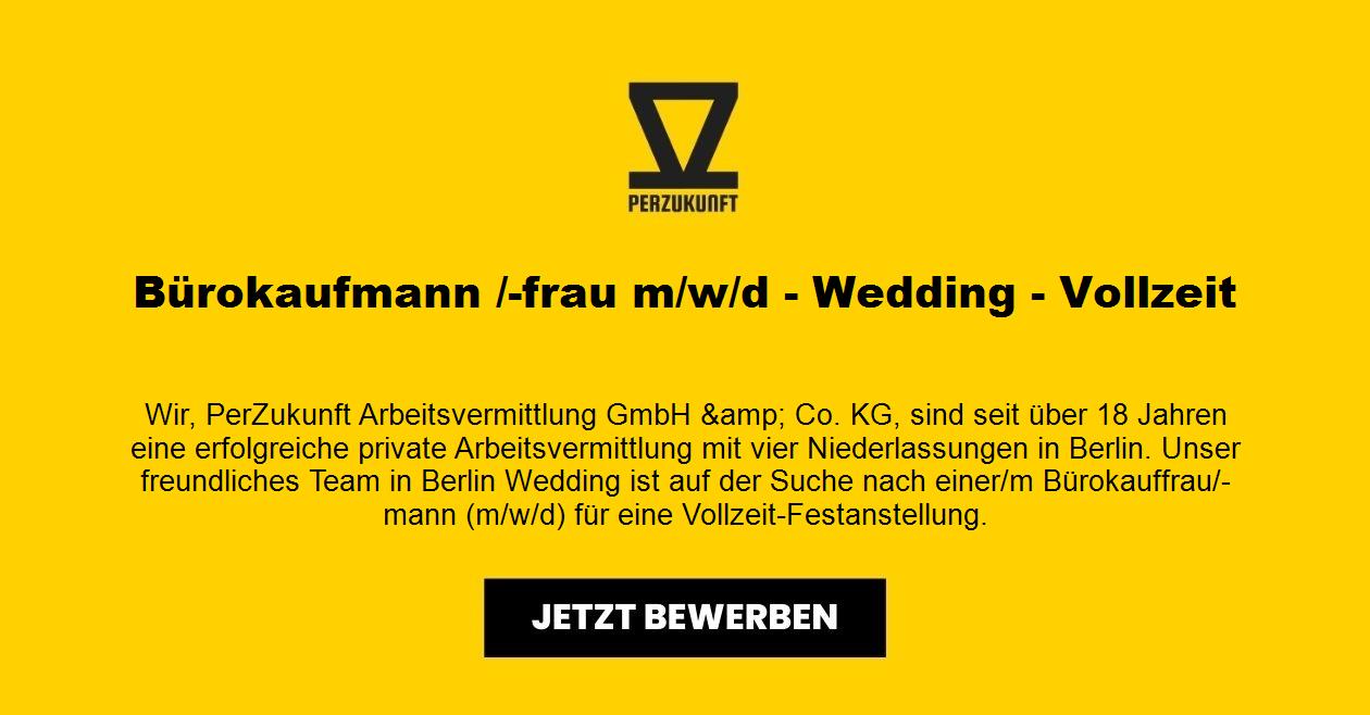 Bürokaufmann /-frau (m/w/d) - Wedding - Vollzeit