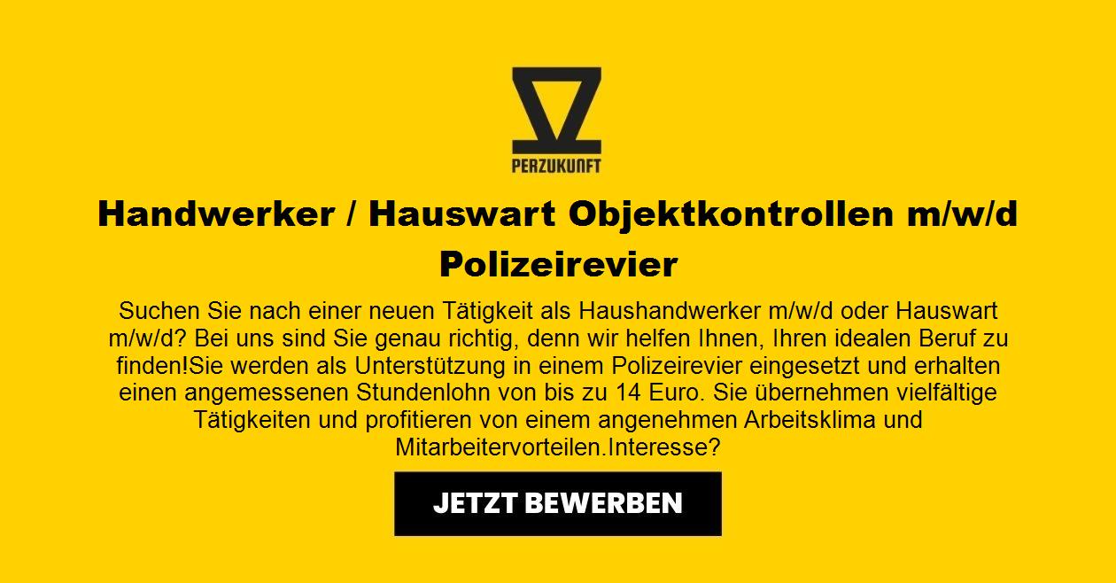 Handwerker / Hauswart Objektkontrollen m/w/d Polizeirevier