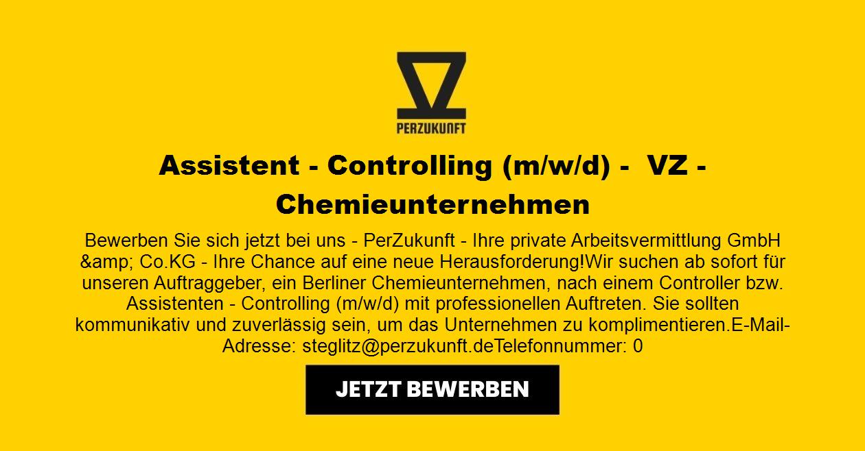 Assistent (m/w/d) - Controlling -  VZ - Chemieunternehmen