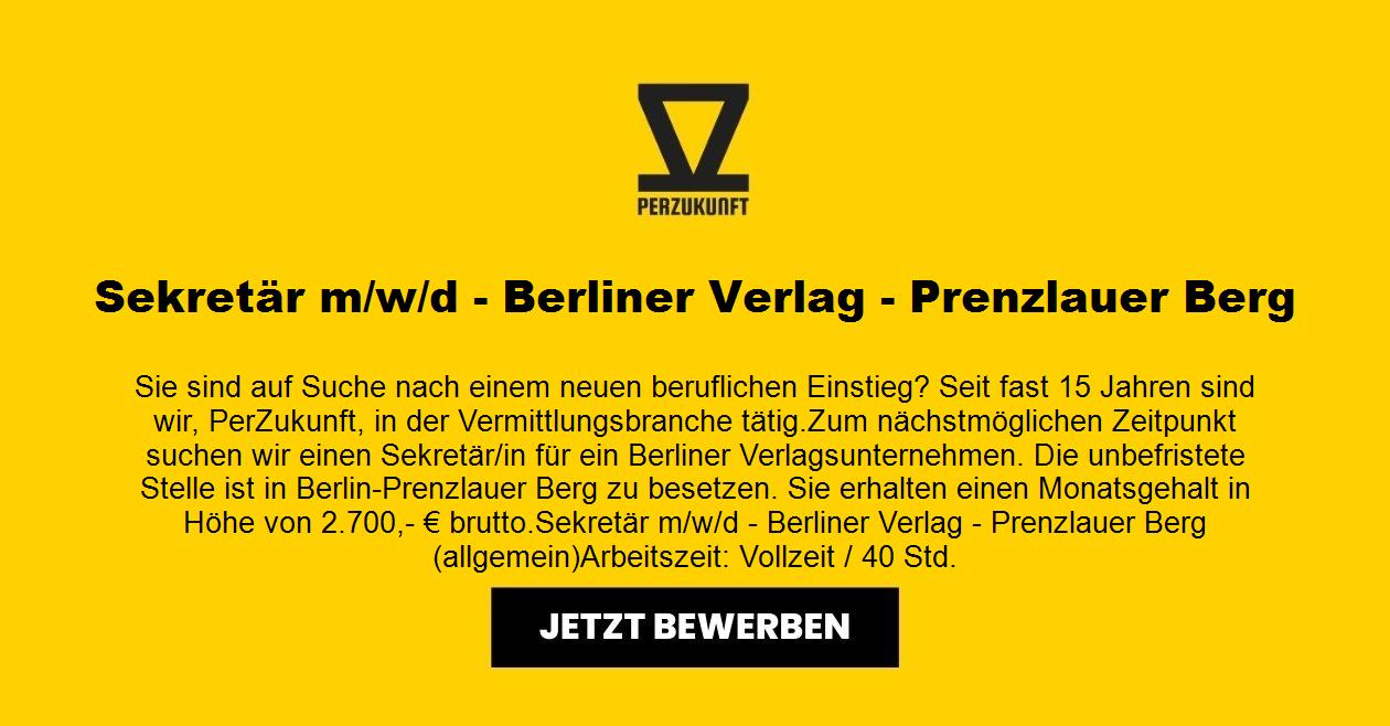 Sekretär (m/w/d) - Berliner Verlag - Prenzlauer Berg