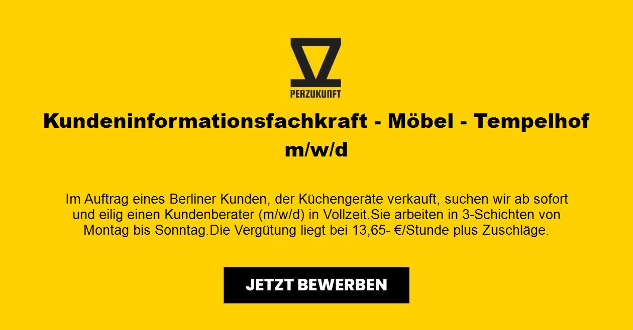 Kundeninformationsfachkraft - Möbel - Tempelhof m/w/d