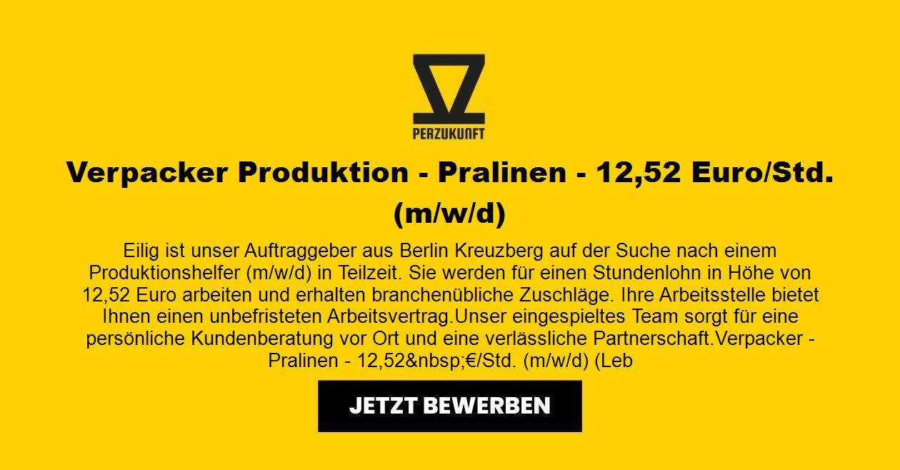 Verpacker Produktion m/w/d - Pralinen - 27,04 Euro/Std.