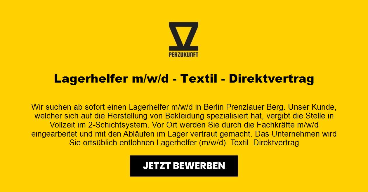 Lagerhelfer (m/w/d) - Textil - Direktvertrag