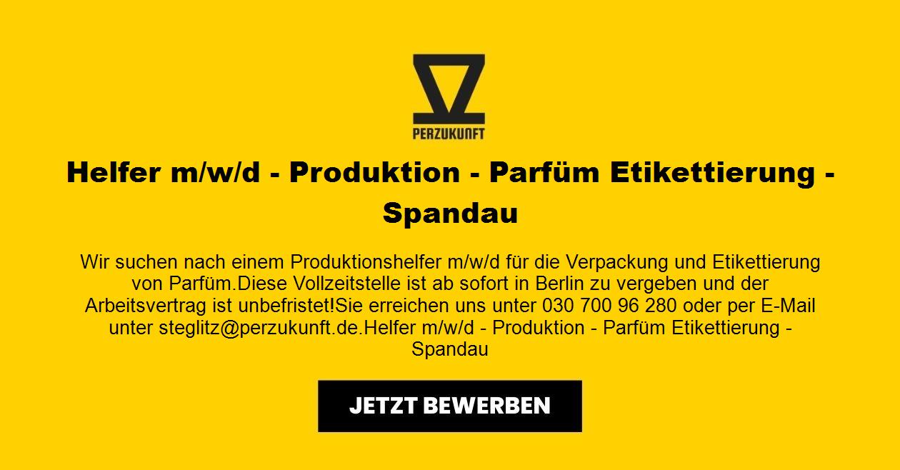 Helfer m/w/d Produktion - Parfüm Etikettierung