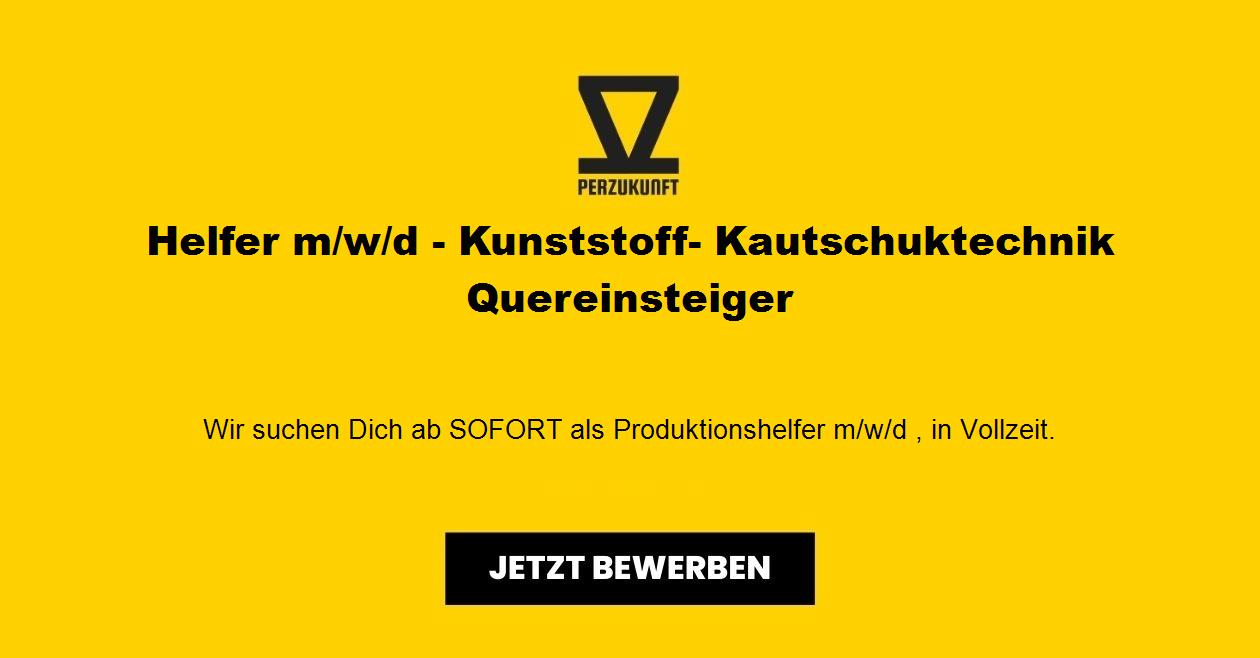 Helfer m/w/d - Kunststoff- Kautschuk Quereinsteiger