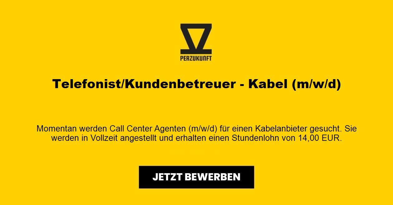 Telefonist/Kundenbetreuer - Berlin-Steglitz - Kabel (m/w/d)
