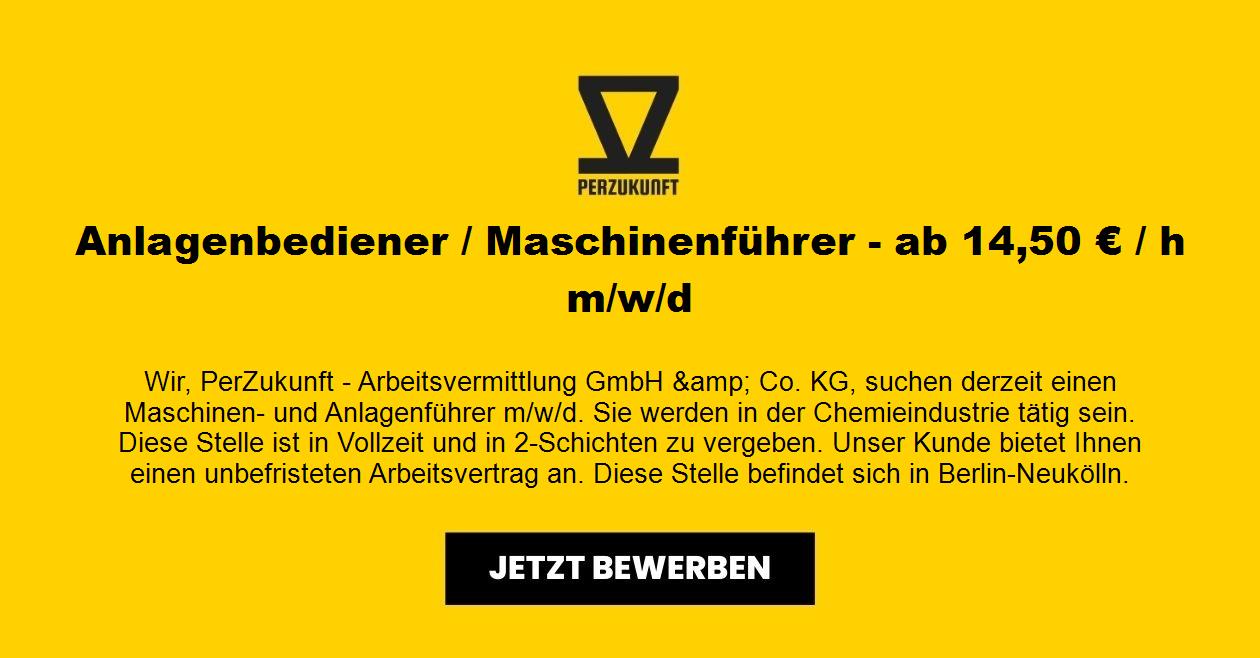 Maschinen - / Anlagenführer Chemieproduktion (m/w/d)