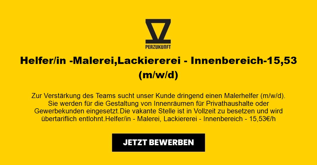 Helfer/in -Malerei,Lackiererei - Innenbereich-15,53 (m/w/d)