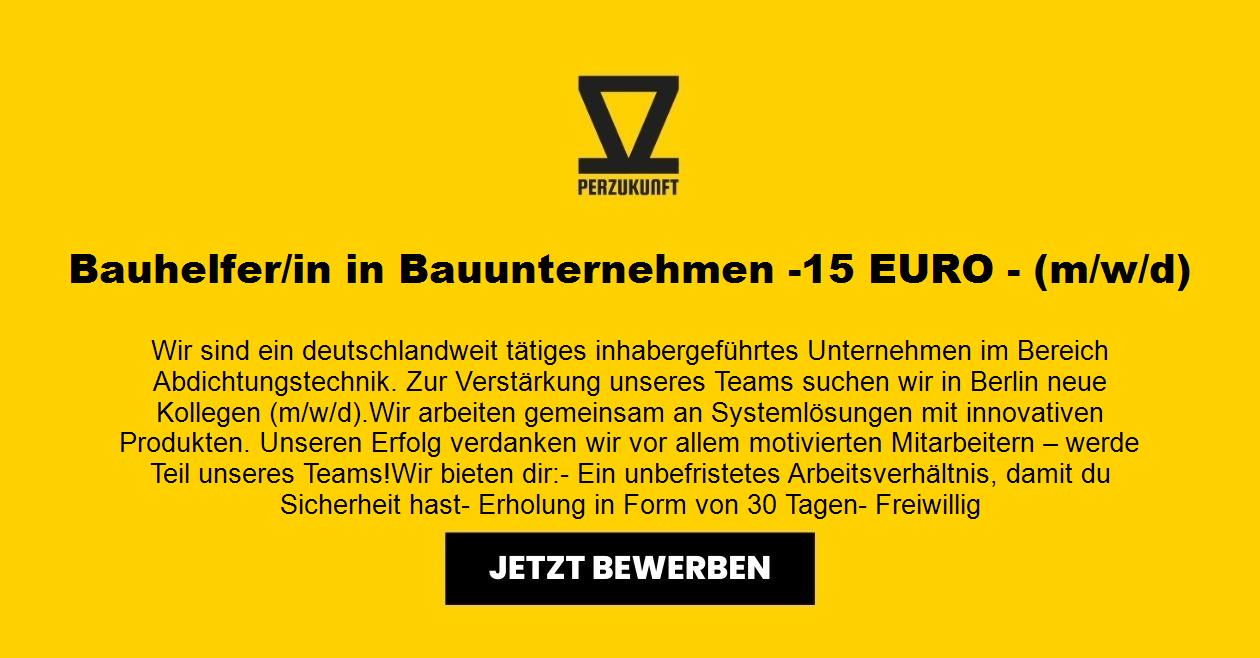 Bauhelfer/in in Bauunternehmen -41,90 EURO - (m/w/d)