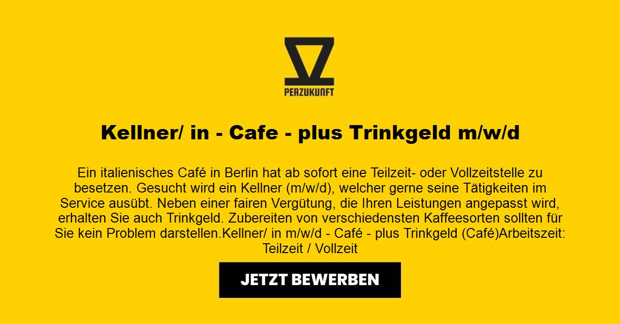Kellner / Servicekraft (m/w/d) Café - plus Trinkgeld
