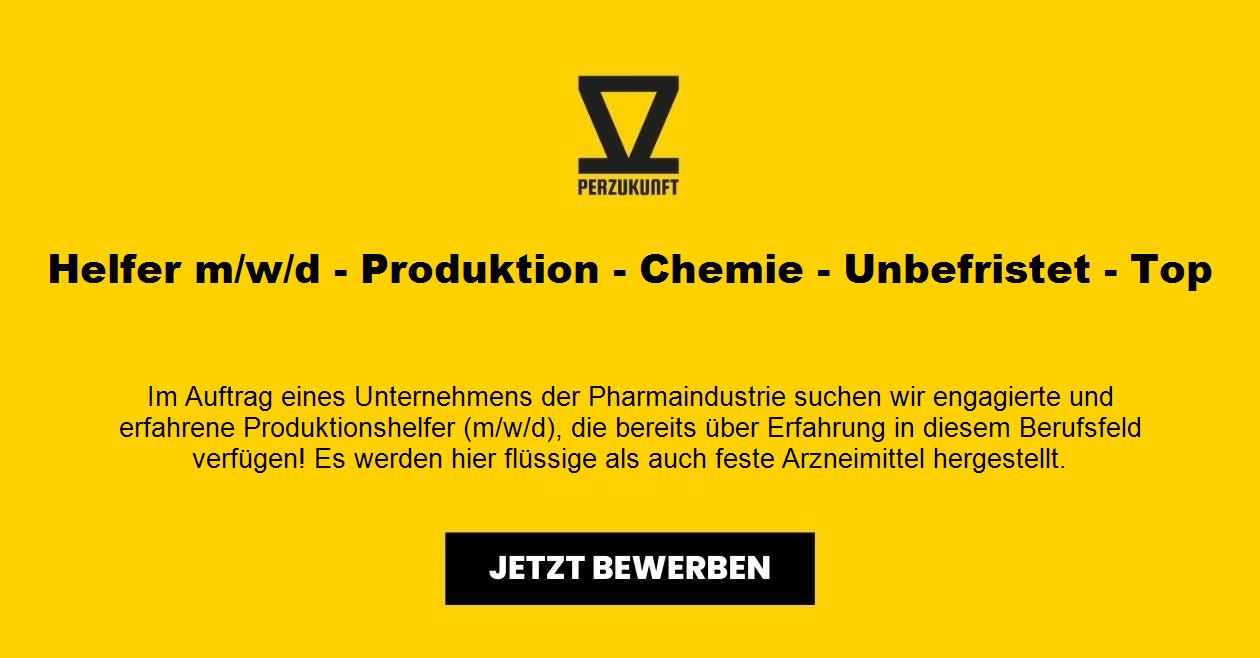 Produktionshelfer (m/w/d) - Chemie - Unbefristet - VZ