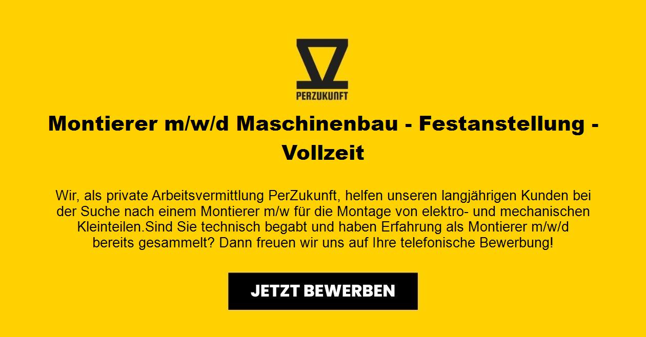 Montierer m/w/d - Maschinenbau - Festanstellung - Vollzeit