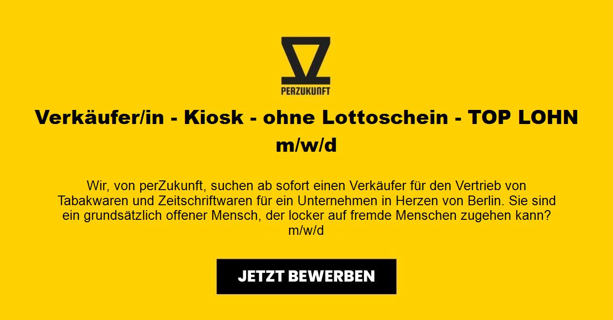 Verkäufer/in - Kiosk - ohne Lottoschein - Top Lohn (m/w/d)