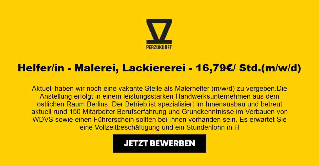 Malerhelfer - 16,79€/ Std.(m/w/d)