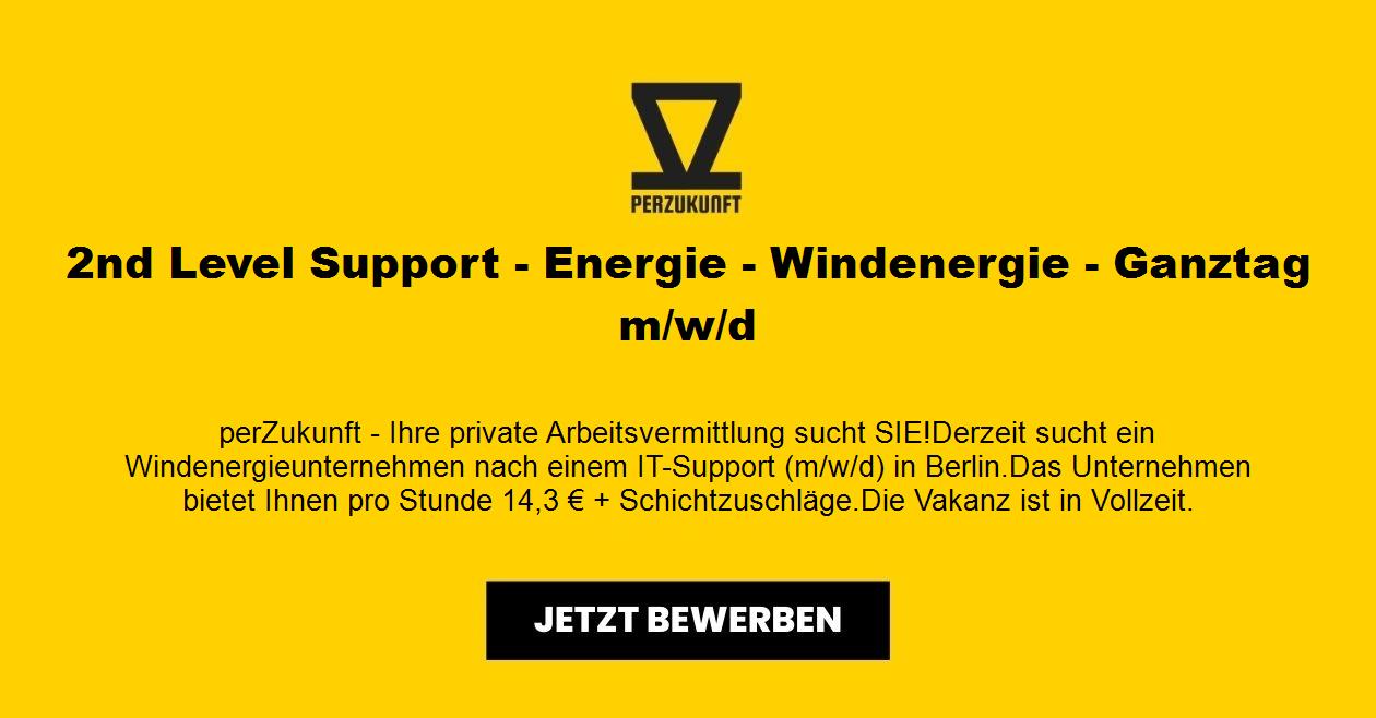 2nd Level Supporter m/w/d - Windenergie - 14,70EUR/h
