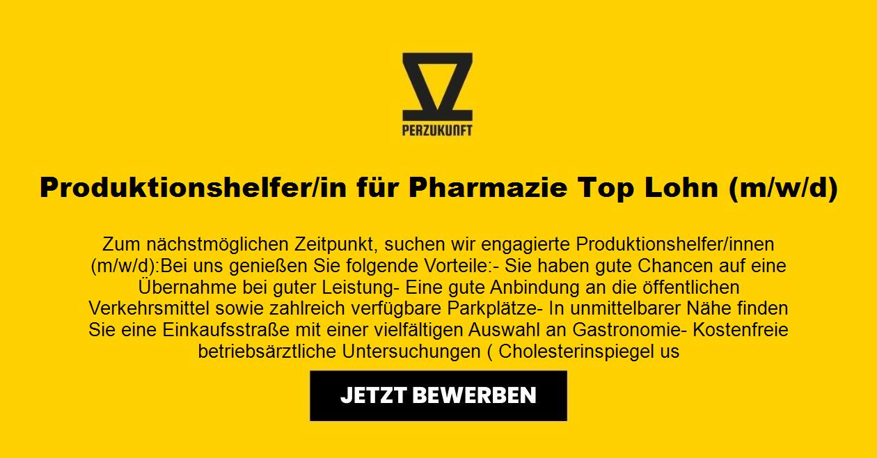 Produktionshelfer/in für Pharmazie Top Lohn (m/w/d)