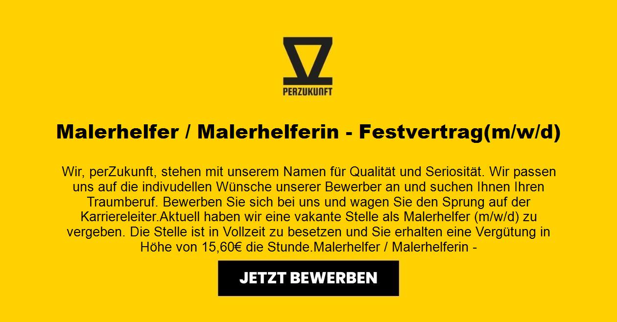 Malerhelfer / Malerhelferin - Festvertrag(m/w/d)