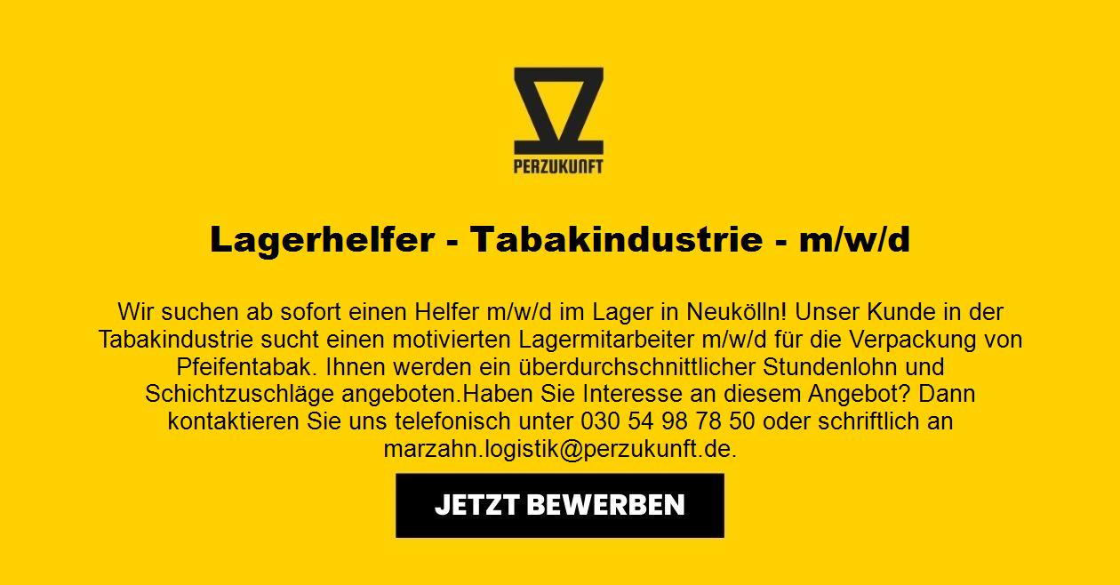 Lagerhelfer/in - Tabakindustrie m/w/d
