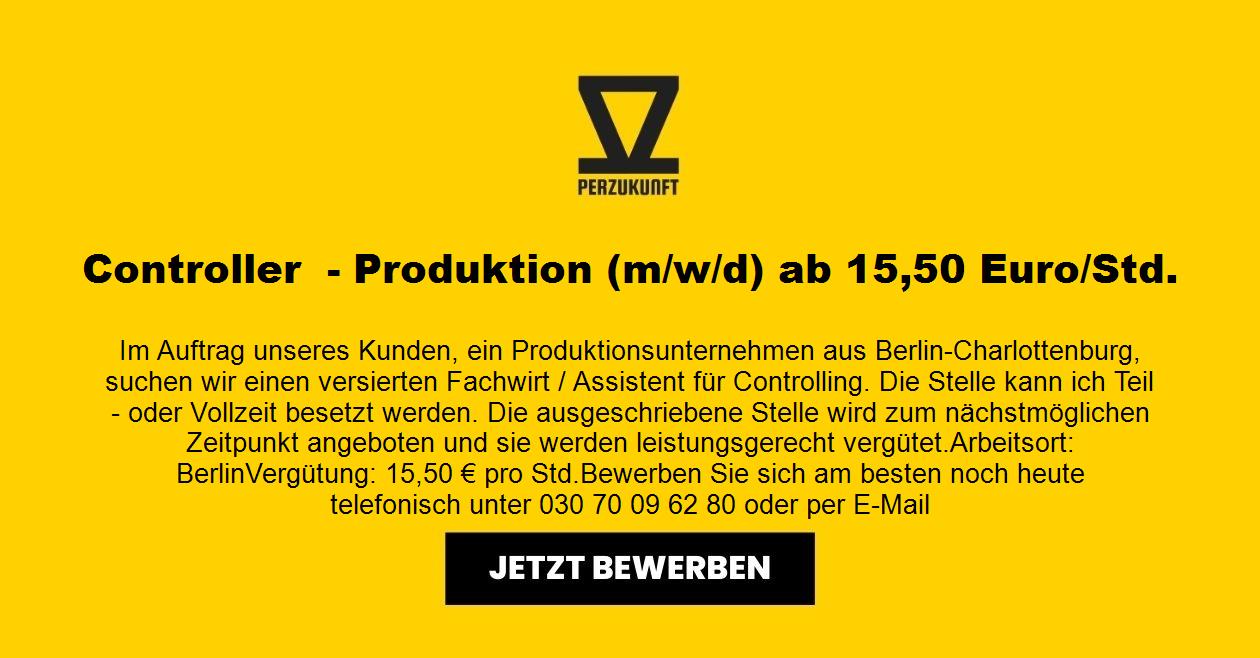 Controller (m/w/d) - Produktion ab 15,50 Euro/Std.