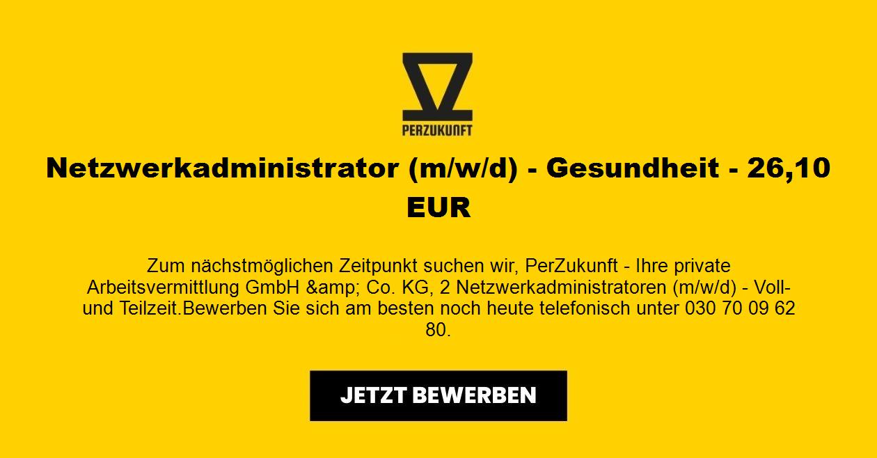 Netzwerkadministrator m/w/d - Gesundheit - 56,39 EUR
